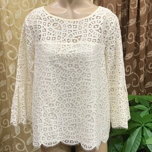 Gap Cream Lace Top